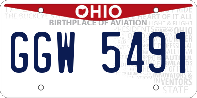 OH license plate GGW5491