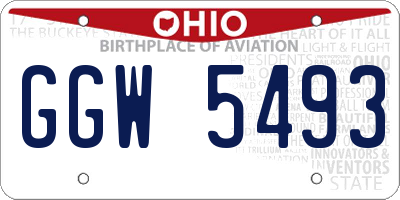 OH license plate GGW5493