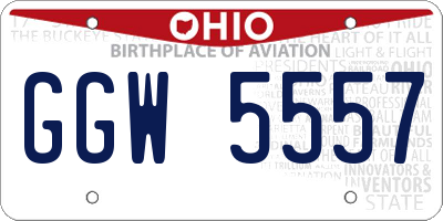 OH license plate GGW5557