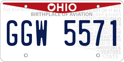 OH license plate GGW5571