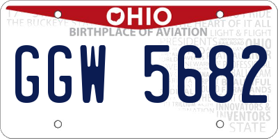 OH license plate GGW5682