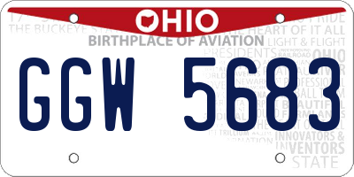 OH license plate GGW5683