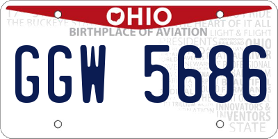 OH license plate GGW5686