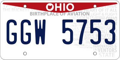 OH license plate GGW5753