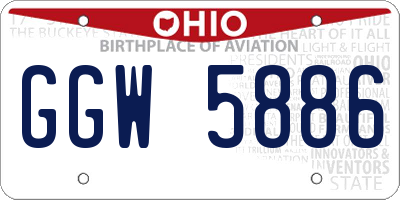 OH license plate GGW5886