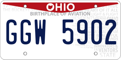 OH license plate GGW5902