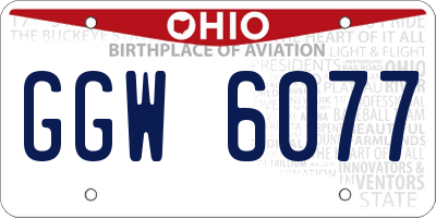 OH license plate GGW6077