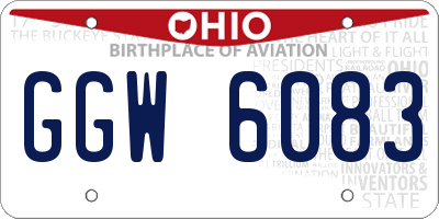 OH license plate GGW6083