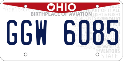 OH license plate GGW6085