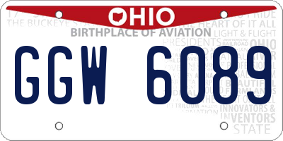 OH license plate GGW6089