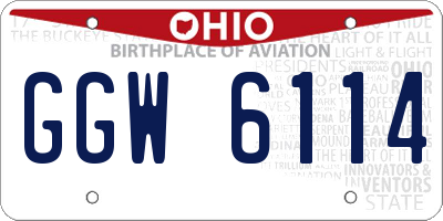 OH license plate GGW6114