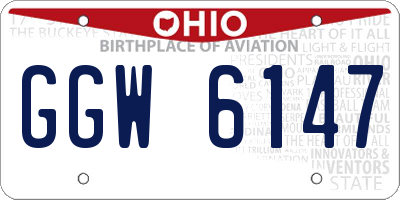 OH license plate GGW6147