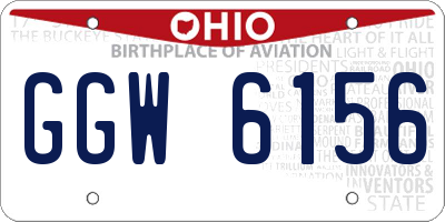 OH license plate GGW6156