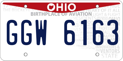 OH license plate GGW6163