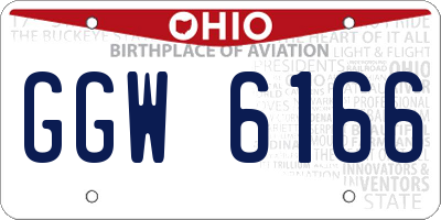 OH license plate GGW6166