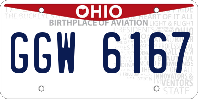 OH license plate GGW6167