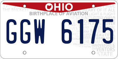 OH license plate GGW6175