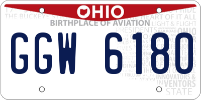 OH license plate GGW6180