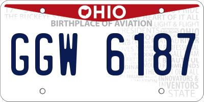 OH license plate GGW6187