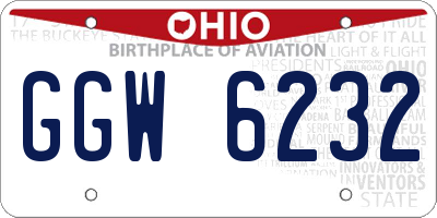 OH license plate GGW6232