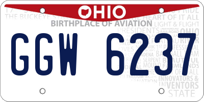 OH license plate GGW6237