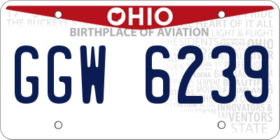 OH license plate GGW6239