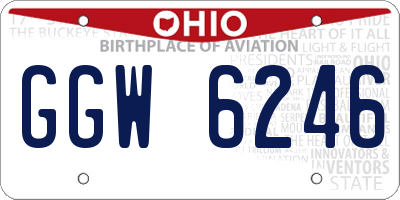 OH license plate GGW6246