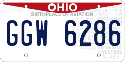 OH license plate GGW6286