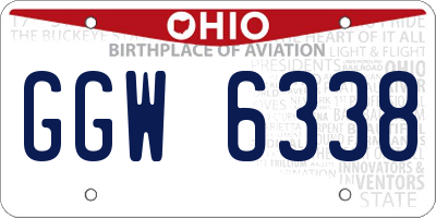 OH license plate GGW6338