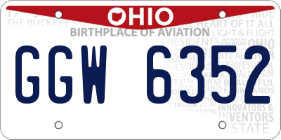 OH license plate GGW6352