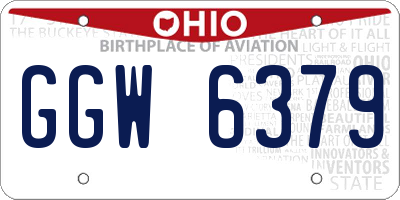 OH license plate GGW6379