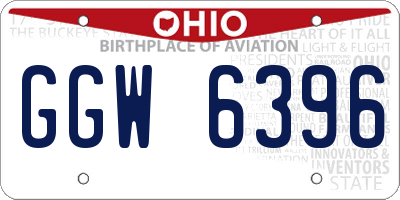 OH license plate GGW6396