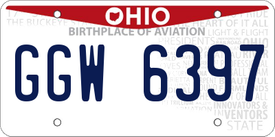 OH license plate GGW6397
