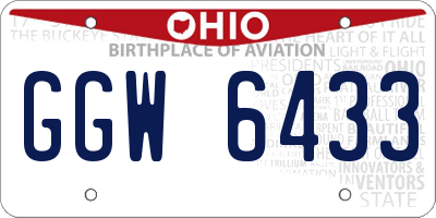 OH license plate GGW6433