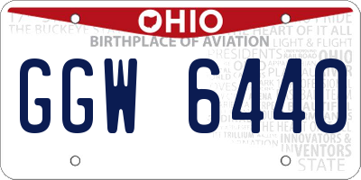 OH license plate GGW6440