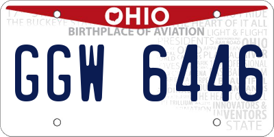 OH license plate GGW6446