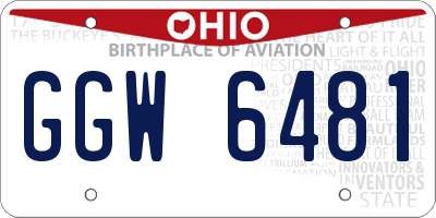 OH license plate GGW6481