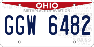 OH license plate GGW6482