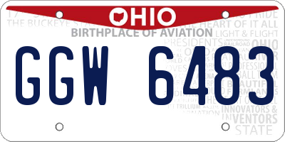 OH license plate GGW6483