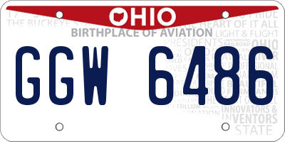 OH license plate GGW6486