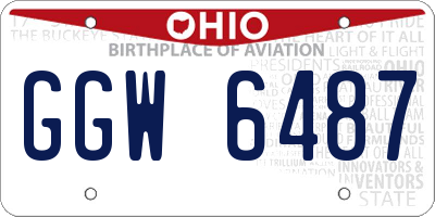 OH license plate GGW6487