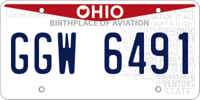 OH license plate GGW6491