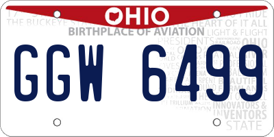 OH license plate GGW6499