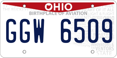 OH license plate GGW6509