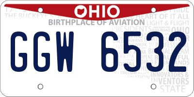 OH license plate GGW6532