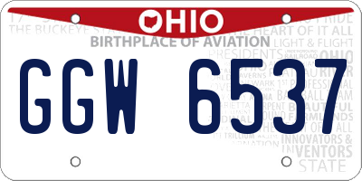 OH license plate GGW6537