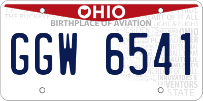 OH license plate GGW6541