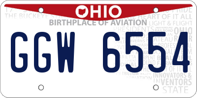 OH license plate GGW6554