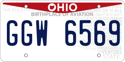 OH license plate GGW6569
