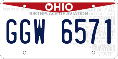 OH license plate GGW6571